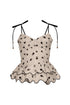Rosita Peplum Ivory Black